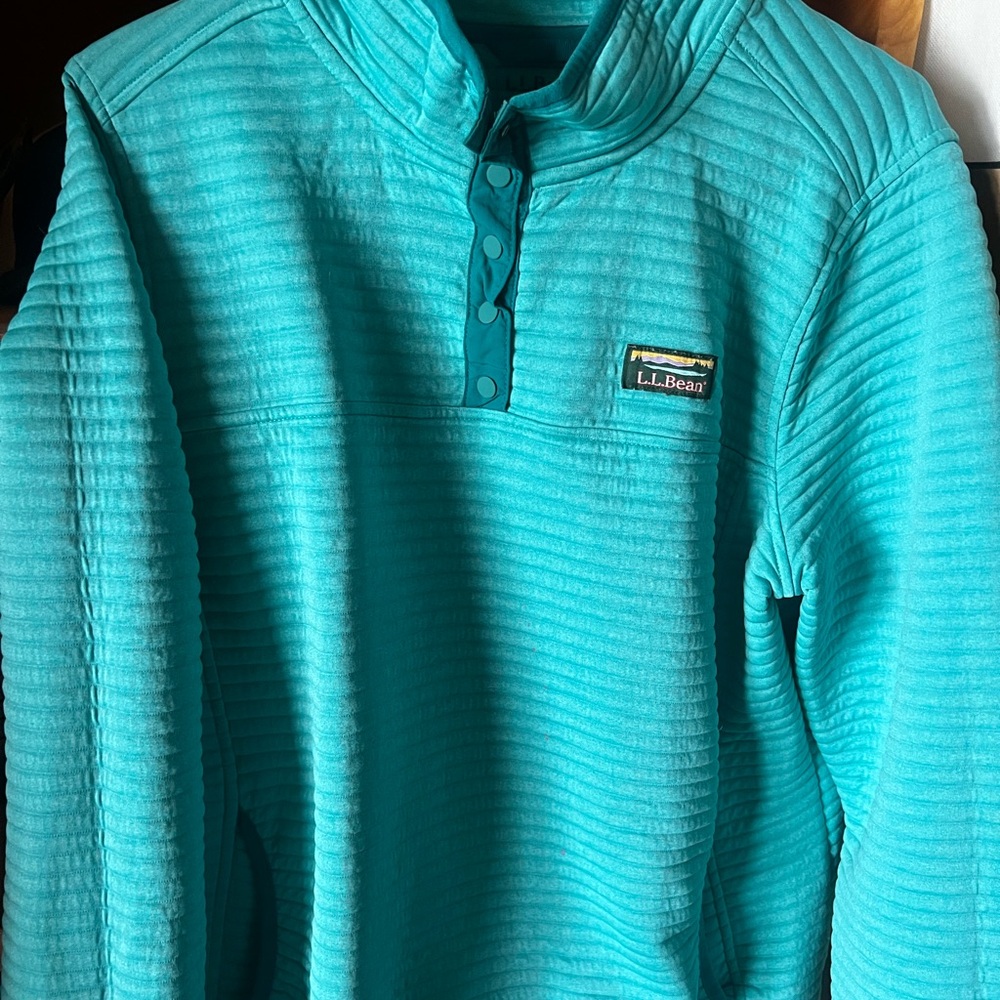 L.L. Bean Turquoise Pullover